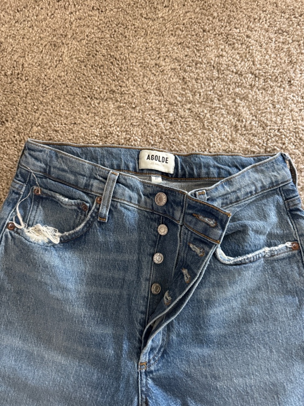 Agolde Riley jeans size 27 - Picture 3 of 5